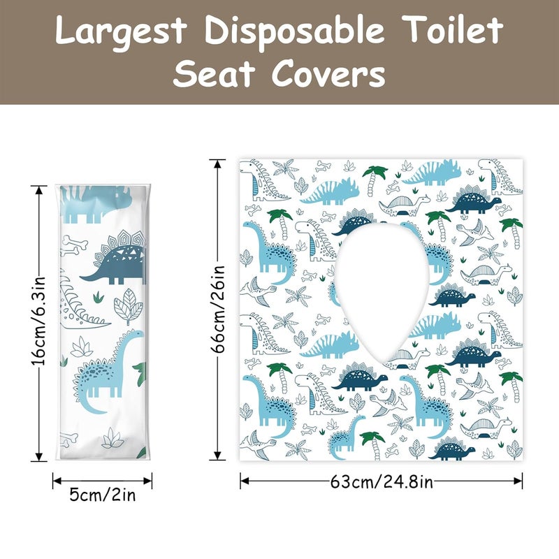 DEEKI 60 Pack Toilet Seat Covers Disposable, Safe No-Slip Waterproof for Kids Toddlers Use in Potty Training Public Restrooms Toilets, Portable Clean Covers for Adults Travel -Rainbow (40P) - Image 3
